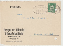 Postkarte Von Frankfurt (Main) Nach Kempten 1926 - Cartoline