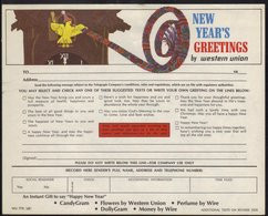 HORLOGERIE - COUCOU SUISSE - NOUVEL AN - OISEAU  ETC / 1969 USA TELEGRAMME DE LUXE ILLUSTRE (ref WU11) - Brieven En Documenten