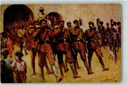 13915207 - Aufmarsch Zur Felddienst Uebung Aus Der Station Jaunde Sign. Fritz Grotemeyer Kolonial Krieger Spende - Cameroon