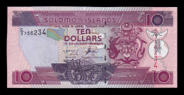 Islas Salomón Solomon 10 Dollars 2005 Pick 27a Sc Unc - Isla Salomon