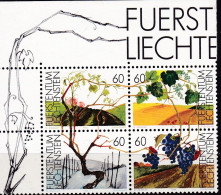 Liechtenstein, 1994, 1089/92, MNH **, Die Weinrebe In Den Vier Jahreszeiten. - Ungebraucht