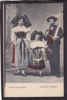 FOLKLORE . COSTUMES . PERSONNAGES . Souvenir D'Alsace . Gruss Aus Elsass - Personajes