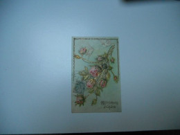 CARTE ANCIENNE COULEUR DE 1907 Mes Meilleurs Souhaits - Roses Colombe Pigeon - Carte Légèrement En Relief Details Dorés - Nouvel An