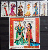 Mongolia 2012, Modern Mongolian's National Costumes, MNH S/S And Stamps Set - Mongolie