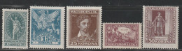 HONGRIE - N°319/23 ** (1923) Poète Petöfi - Unused Stamps