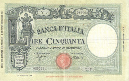 1943 - ITALIA - LIRE 50 - TIPO BARBETTI - 31 MARZO 1943 - CIRCOLATA - NON COMUNE - - 500 Lire