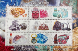 Mongolia 2017, Мongolian Traditional Nine Treasures, MNH Sheetlet - Mongolie