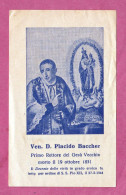 Santino, Holy Card- Placido Baccher. Primo Rettore Dl Gesù Vecchio Morto Il 19.0ttobre. 1851- Ed. Picone, Napoli - Images Religieuses