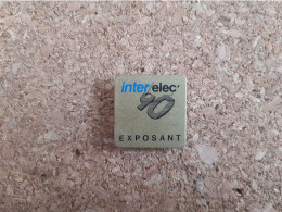 Pin's Inter Elec' 90 - Exposant - Trademarks