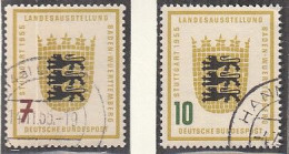 BRD 212-213, Gestempelt, Landesausstellung Stuttgart 1955 - Oblitérés