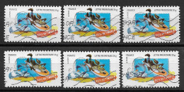 France 2009 Oblitéré Autoadhésif   N° 268   Personnages  Looney Tunes   " Vil Coyote  "   ( 6 Exemplaires ) - Used Stamps