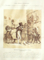Litho Grandville Jean-Jacques Voyage Moral Et Pittoresque Du Prince Kamchaka N°4 1838 - Stiche & Gravuren