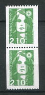 26473 FRANCE N°2627/7a** 2F10 Marianne Du Bicentenaire N°rouge 100 En Paire  1990  TB - Coil Stamps