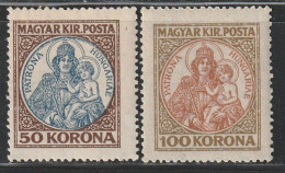 HONGRIE - N°315/6 ** (1921) Madone - Unused Stamps