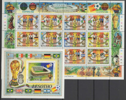 Lesotho 1982 Football Soccer World Cup Sheetlet + S/s MNH - 1982 – Espagne