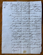 BERTALIA BOLOGNA 9 Luglio 1828 - GOVERNO PONTIFICIO ASSUNTERIA DEL CANALE DI RENO - CITAZIONE PER CONTRAVENZIONE - Documents Historiques