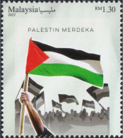 Malaysia 2023 Palestine Independence,Flag,Peace,Freedom Israel,Pigeon,Bird,War,1v Mint,MNH (**) - Malesia (1964-...)