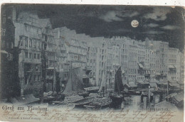 ALLEMAGNE. HAMBOURG. CPA " GRUS AUS HAMBURG ". ANNEE 1898 + TEXTE + TIMBRE - Other & Unclassified