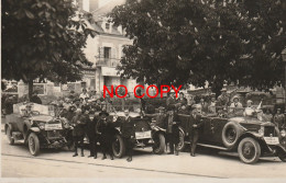 Rare Photo Cpa 78 BONNIERES-SUR-SEINE. Voitures Anciennes Pour Excursions Du Touring Club De France - Bonnieres Sur Seine