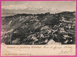 Ag3896  - INDIA - VINTAGE POSTCARD  - 1904 - Darjeeling - India