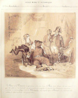 Litho Grandville Jean-Jacques Voyage Moral Et Pittoresque Du Prince Kamchaka N°2 1838 - Stiche & Gravuren