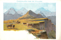 CPA PUBLICITE -  CHOCOLATS FINS DE VILLARS - Werbepostkarten