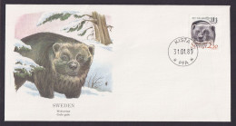 Schweden Fauna Vielfrass Schöner Künstler Brief - Storia Postale