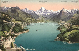 11672552 Brunnen SZ Mit Vierwaldstaettersee Panoramakarte Brunnen - Autres & Non Classés