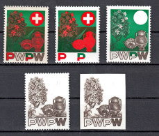 Probedruck Test Stamp Specimen Pureba Staatsdruckerei Warschau 5 Stück PWPW - Probe- Und Nachdrucke