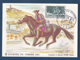 France - FDC - Premier Jour - Carte Maximum - Journée Du Timbre - 1964 - 1960-1969