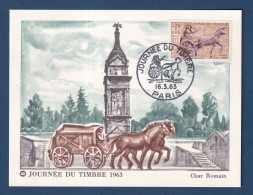 France - FDC - Premier Jour - Carte Maximum - Journée Du Timbre - 1963 - 1960-1969