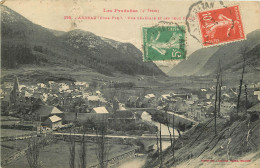 65 - ARREAU - VUE GENERALE ET LES DEUX PONTS - CACHET CONVOYEUR - Autres & Non Classés