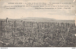 51 LA COLLINE DE BRIMONT PRES REIMS VUE PANORAMIQUE ET AU PREMIER PLAN FILS BARBELES - War 1914-18