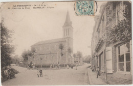 Orne : Env.  De  Flers :  MONTILLY Sur  Noireau : Vue  Bourg , église - Andere & Zonder Classificatie