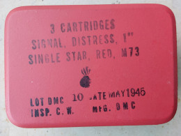 Boite De 3 Cartouches De Signalisation US Ww2 Jamais Ouverte Boite Neuve De Stock - Armi Da Collezione