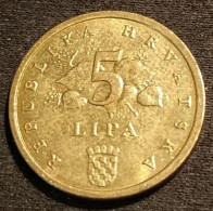 CROATIE - CROATIA - 5 LIPA 2015 ( Hrast Luznjak ) - KM 5 - Kroatië