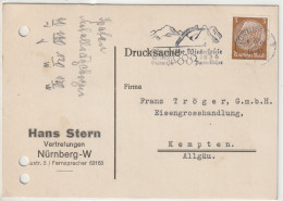 Deutsches Reich, Nürnberg Nach Kempten 1936 - Interi Postali Privati