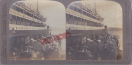 Fixe Stereoview Bateau On The Tender At Greenock Scotland - Stereoscopic