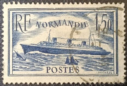 France Y&T N° 299 Paquebot Normandie. 1,50 Fr. Bleu. USED. T.B... - Gebraucht