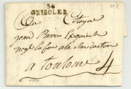 30 GRISOLES Grisolles 1799 Pour Touluse Pendarier - 1701-1800: Vorläufer XVIII