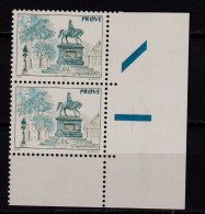 Test Stamp, Specimen, Prove, Probedruck, Reiterstandbild, Slania 1980 - 1985 Doppelmarke Unterere Rand - Probe- Und Nachdrucke