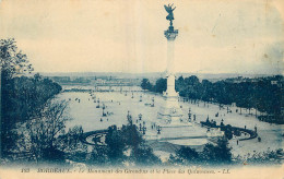 33 - BORDEAUX -  LE MONUMENT DES GIRONDINS ET LA PLACE QUINCONCES - Bordeaux