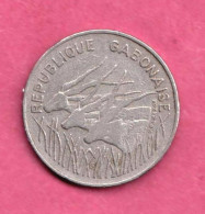 Gabon,1971 - 100 Francs- Nickel- Obverse Three Great Eland. Reverse Denomination Within Circle-  B, F, TB, S - Gabun