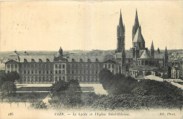 14 - CAEN - LE LYCEE ET L'EGLISE SAINT ETIENNE - Caen