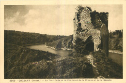 23 - CROZANT - LA TOUR COLIN ET LE CONFLUENT DE LA CREUSE ET DE LA SEDELLE - Crozant