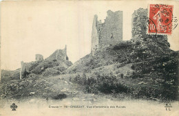 23 - CROZANT - VUE D'ENSEMBLE DES RUINES  - Crozant