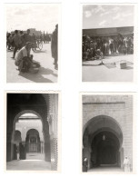 Maroc. Lot De 4 Photographies En Noir Et Blanc Non Localisées. Photographies Avec Des Personnes - Afrika