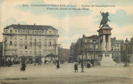 63 -  CLERMONT FERRAND - STATUE DE VERCINGETORIX PLACE DE JAUDE ET RUE DE L'ECU - Clermont Ferrand