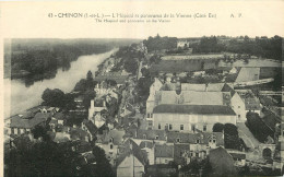 37 - CHINON - L'HOPITAL ET PANORAMA DE LA VIENNE - Chinon