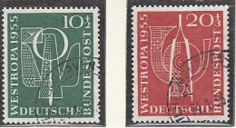 BRD 217-218, Gestempelt, WESTROPA, 1955 - Oblitérés